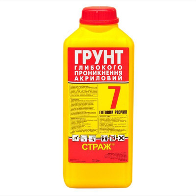 Грунтовка акриловая СТРАЖ - 7 (Концентрат 1:9) 1 Л Грунтовка акриловая СТРАЖ - 7 (Концентрат 1:9) 1 Л
