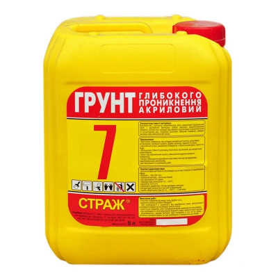 Грунтовка акриловая СТРАЖ - 7 (Концентрат 1:6) 5 Л Грунтовка акриловая СТРАЖ - 7 (Концентрат 1:6) 5 Л