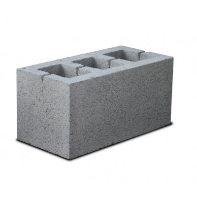 Бетонный блок STANDART 390х190х190  Бетонный блок STANDART 390х190х190