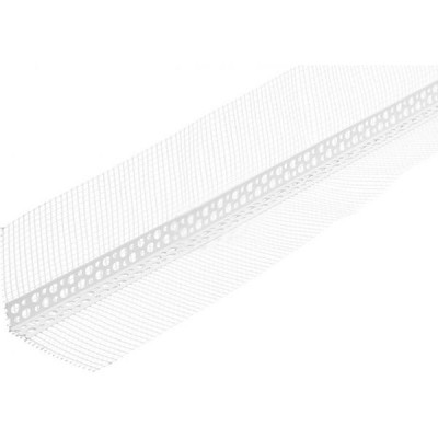 Уголок ПВХ перфорированный с сеткой 70х70х2500 мм Уголок ПВХ перфорированный с сеткой 70х70х2500 мм