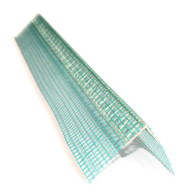 Уголок пластиковый перфорированный с сеткой 70х70х3000 мм Уголок пластиковый перфорированный с сеткой 70х70х3000 мм