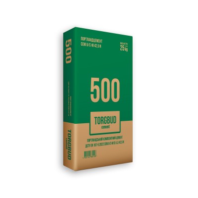 Цемент TORGBUD 500/ CEM II/C-M (S-LL) 42.5 N/ 25 kg Цемент TORGBUD 500/ CEM II/C-M (S-LL) 42.5 N/ 25 kg